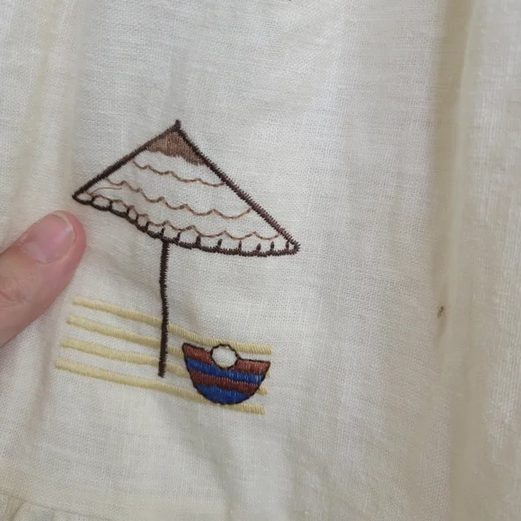 Embroidered Cream Sundress - Picture 12 of 16